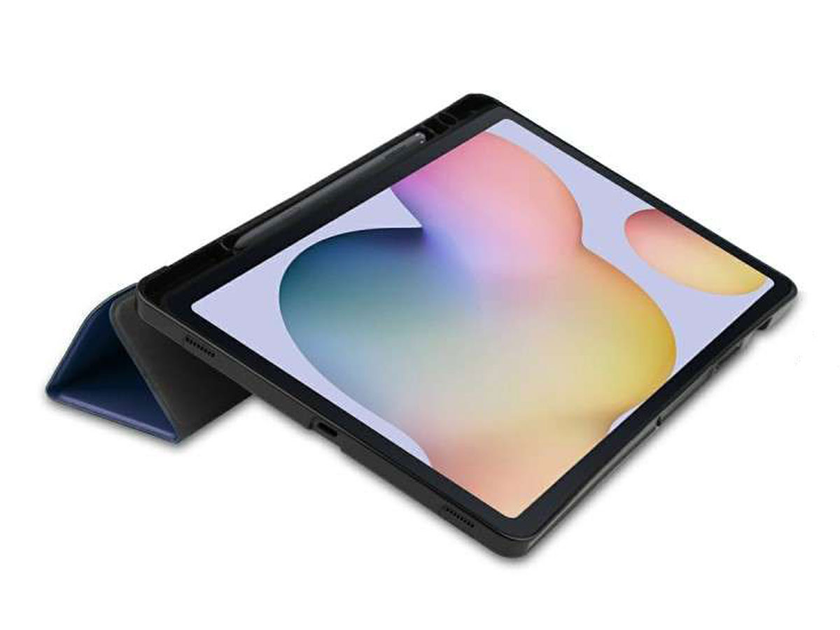 Verval Extractie jazz Smart Pen Bookcase Samsung Galaxy Tab S7 Hoesje Blauw