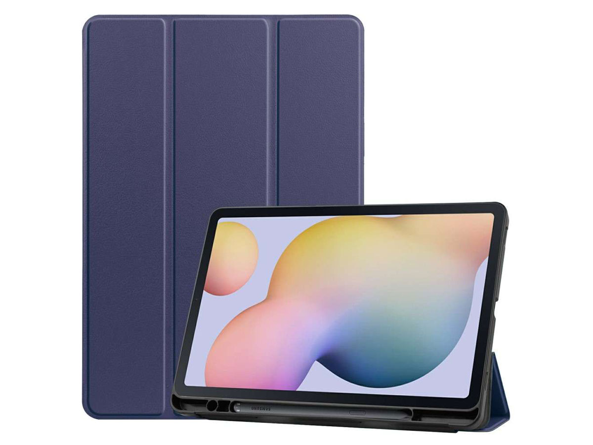 Smart Pen Bookcase Blauw - Samsung Galaxy Tab S7 Hoesje