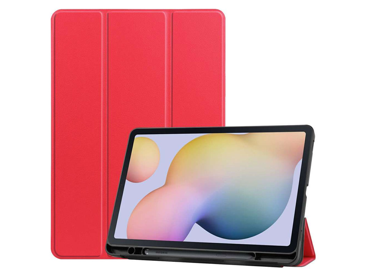 Smart Pen Bookcase Rood - Samsung Galaxy Tab S7 Hoesje