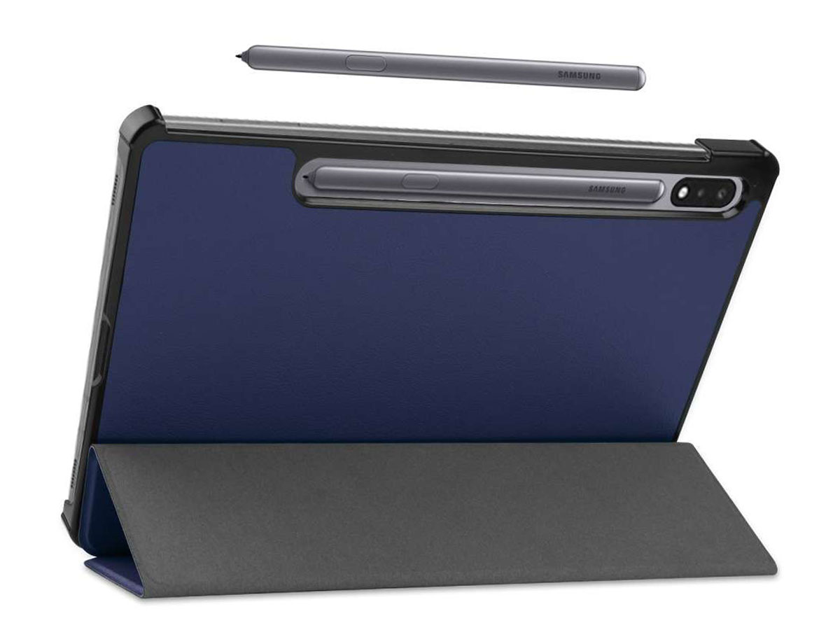 Smart Bookcase Blauw - Samsung Galaxy Tab S7 Hoesje