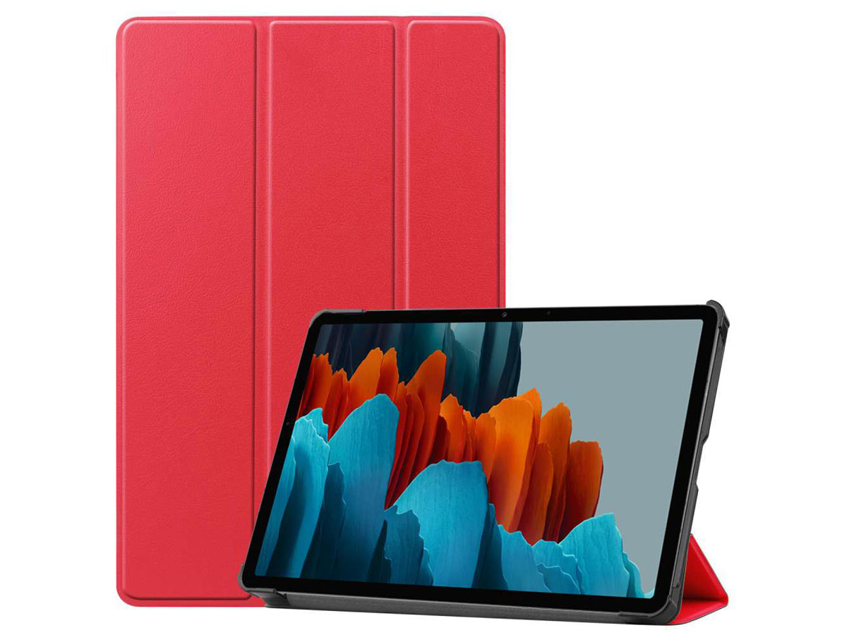 Smart Bookcase Rood - Samsung Galaxy Tab S7 Hoesje