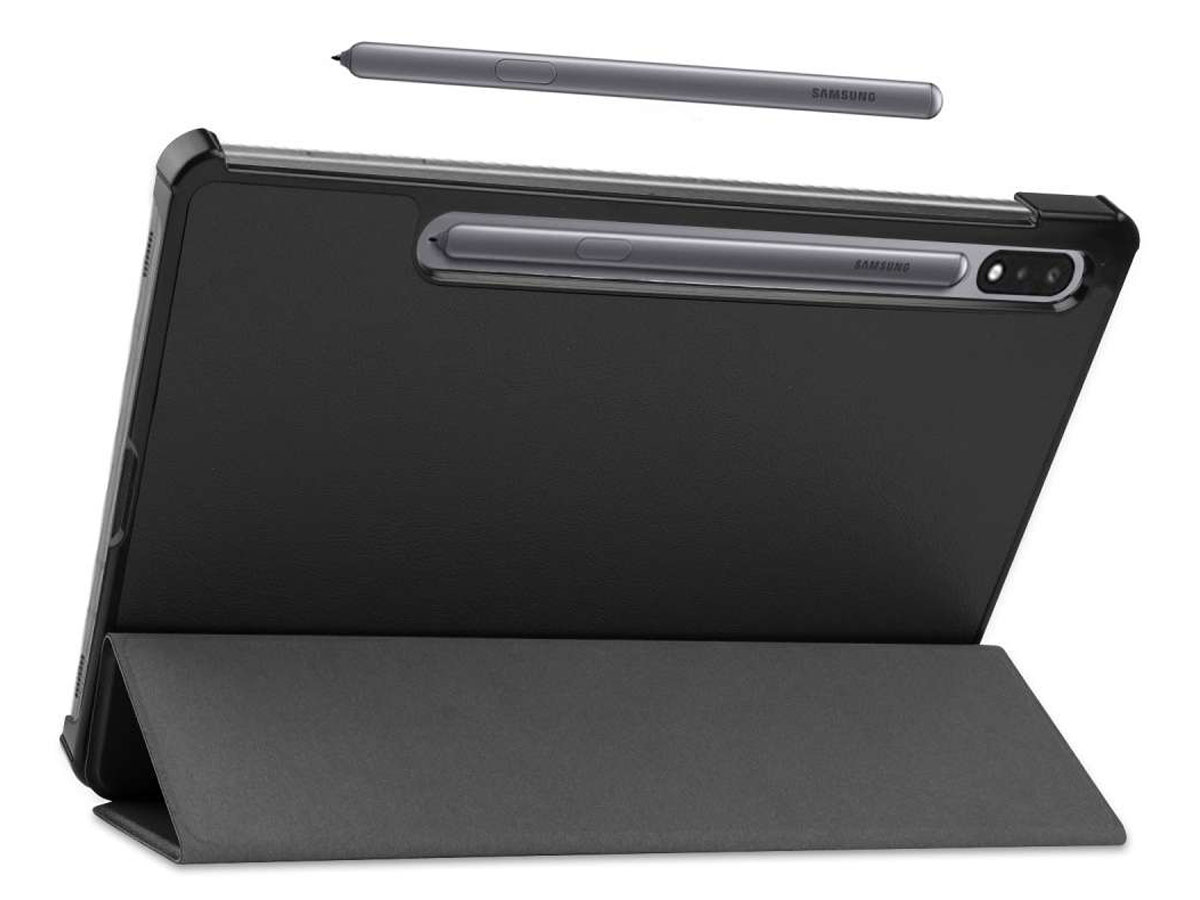 Smart Bookcase Zwart - Samsung Galaxy Tab S7 Hoesje