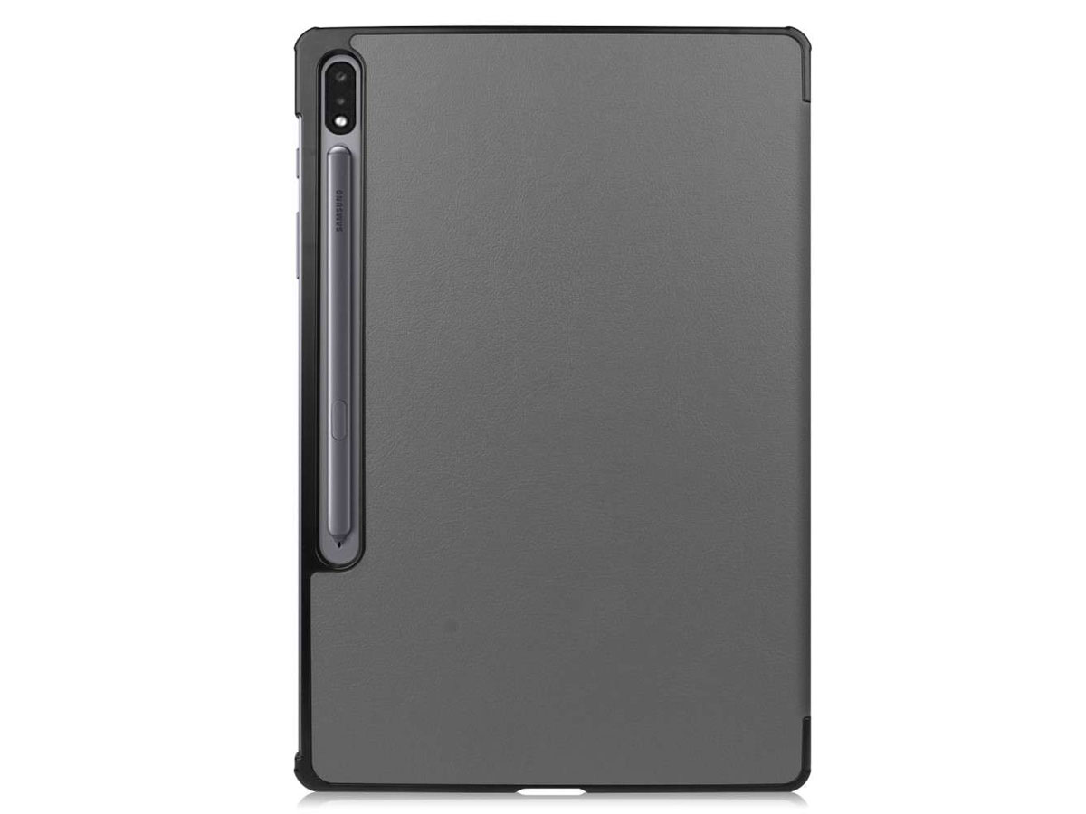 Smart Bookcase Grijs - Samsung Galaxy Tab S7+ Hoesje