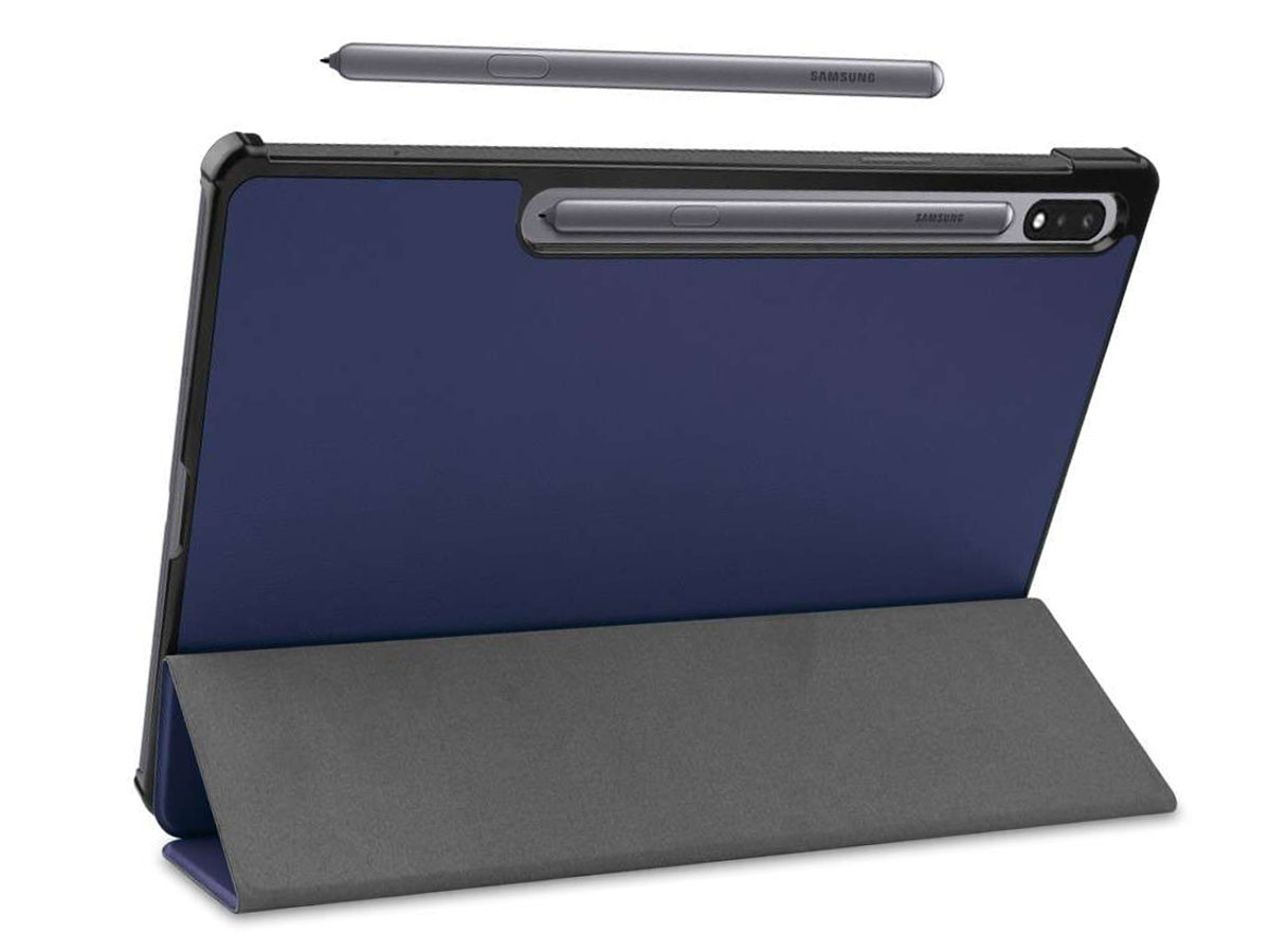 Smart Bookcase Blauw - Samsung Galaxy Tab S7+ Hoesje