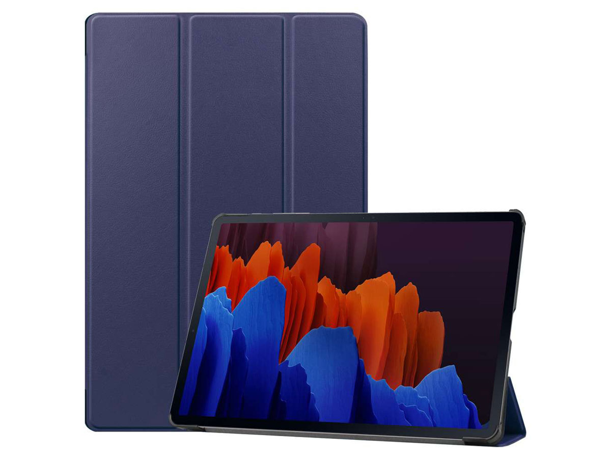 Smart Bookcase Blauw - Samsung Galaxy Tab S7+ Hoesje