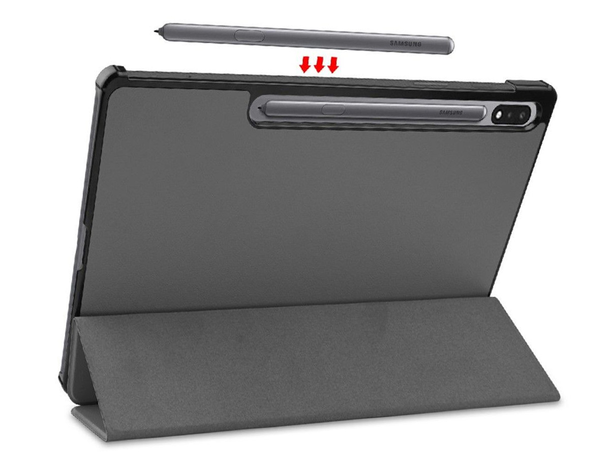 Just in Case Smart Folio Grijs - Samsung Galaxy Tab S9 / S9 FE Hoesje
