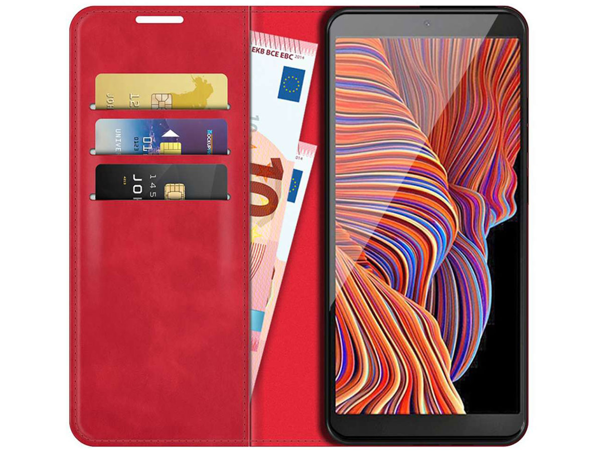 Just in Case Magnetic BookCase Rood - Samsung Galaxy Xcover 5 hoesje