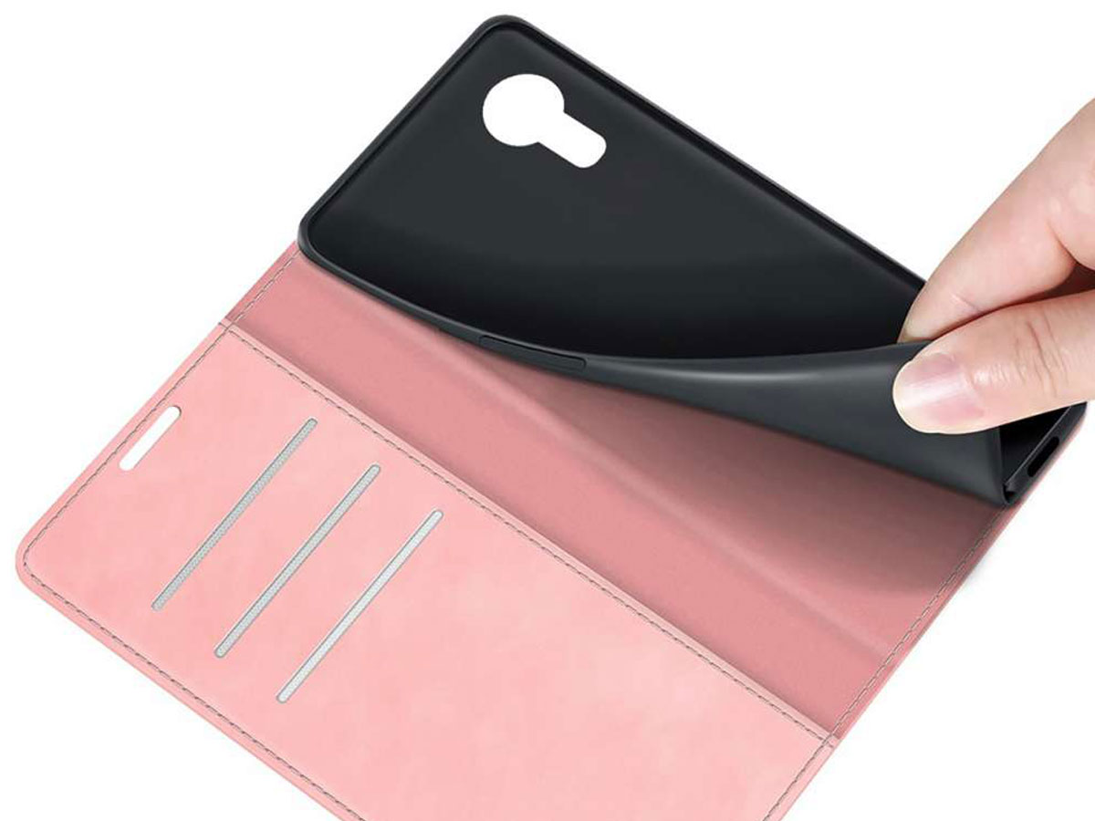 Just in Case Magnetic BookCase Roze - Samsung Galaxy Xcover 5 hoesje
