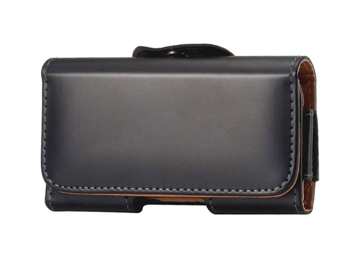 Leren Flip Riemclip Metalen Case Holster Verticaal voor Videocon