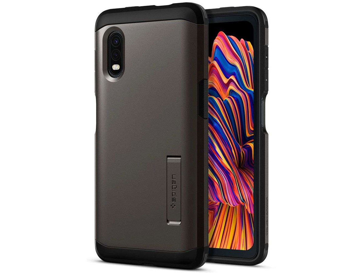 Spigen Tough Armor Case Grijs - Samsung Galaxy Xcover Pro Hoesje