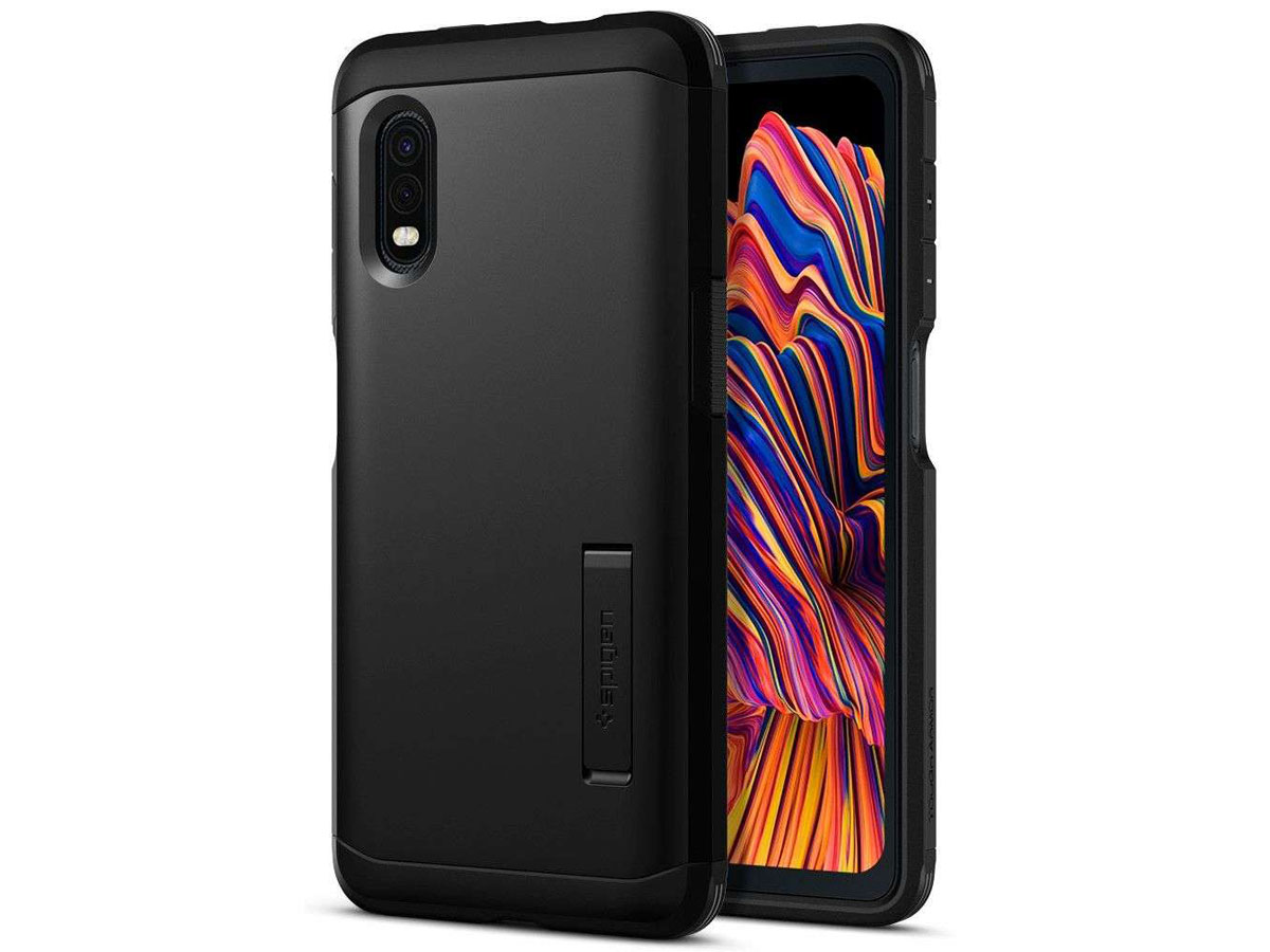 Spigen Tough Armor Case Zwart - Samsung Galaxy Xcover Pro Hoesje