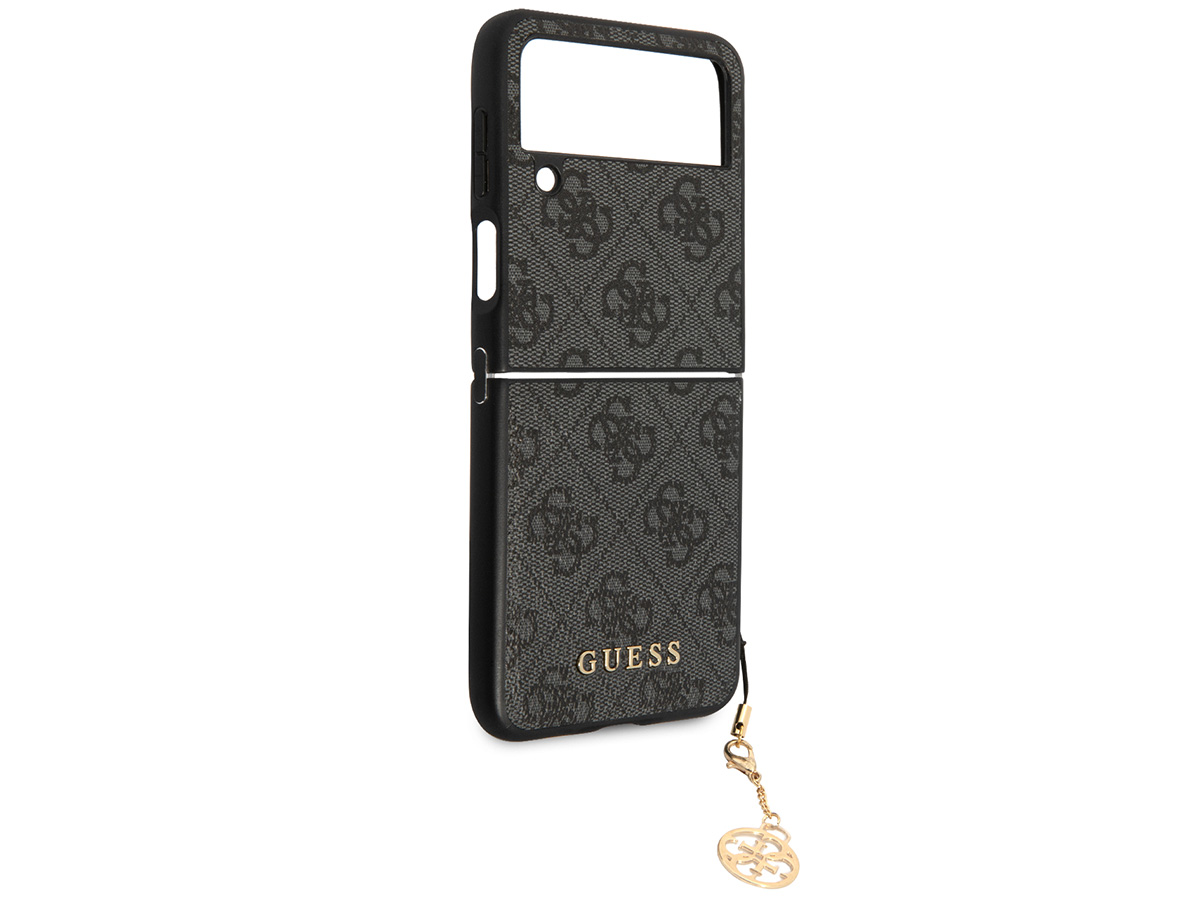 Guess Monogram Charm Case Grijs - Samsung Galaxy Z Flip 4 hoesje