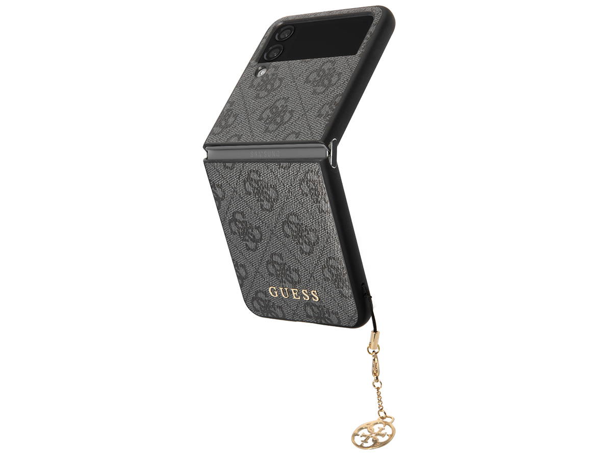 Guess Monogram Charm Case Grijs - Samsung Galaxy Z Flip 4 hoesje