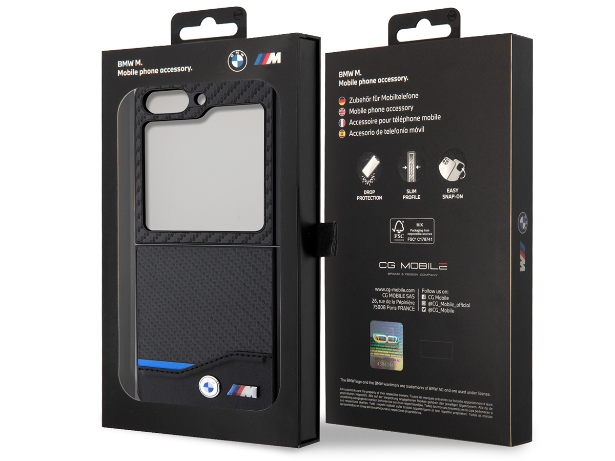 BMW M Carbon Look Case - Samsung Galaxy Z Flip 5 hoesje