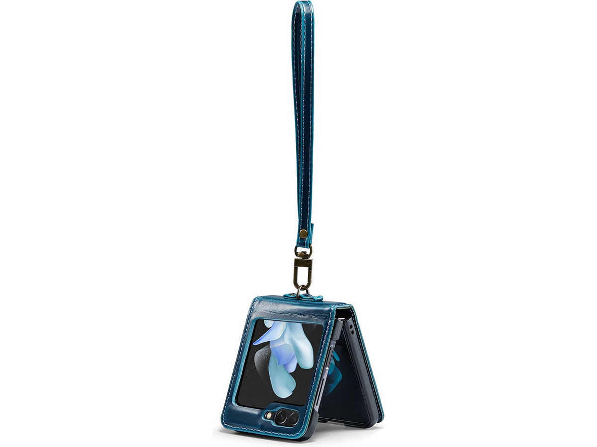 CaseMania Hang Case Blauw - Samsung Galaxy Z Flip 5 hoesje
