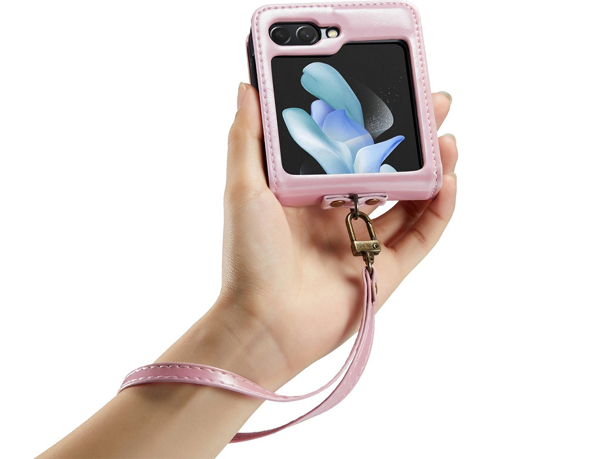 CaseMania Hang Case Roze - Samsung Galaxy Z Flip 5 hoesje