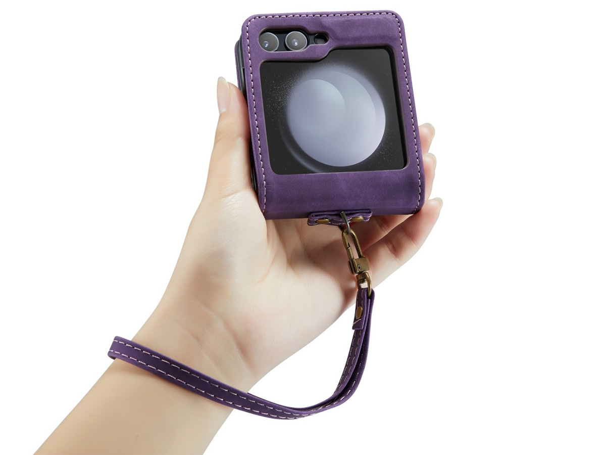 CaseMania Crossbody Koord Case Paars - Samsung Galaxy Z Flip 7 FE hoesje