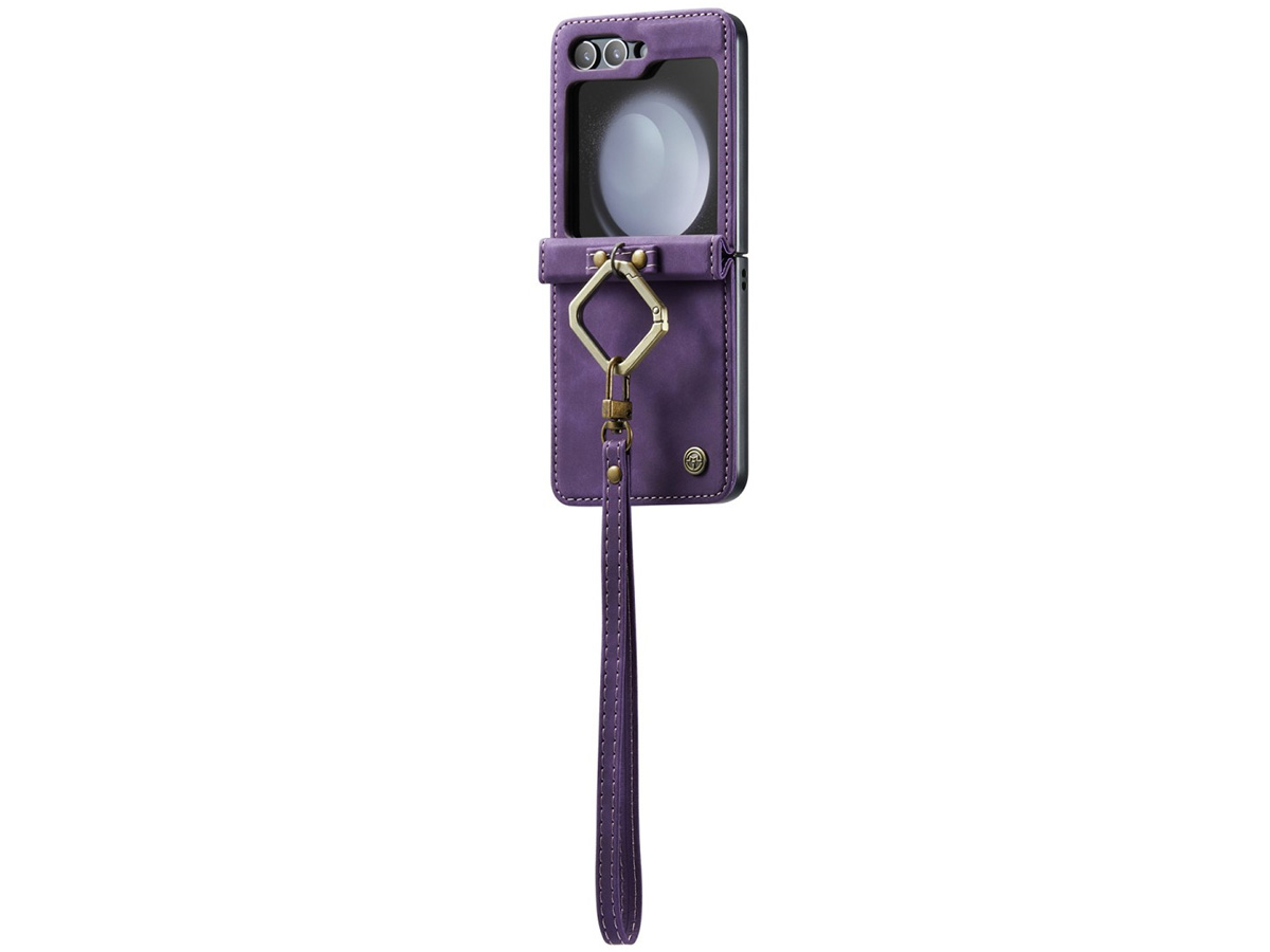 CaseMania Crossbody Koord Case Paars - Samsung Galaxy Z Flip 7 FE hoesje