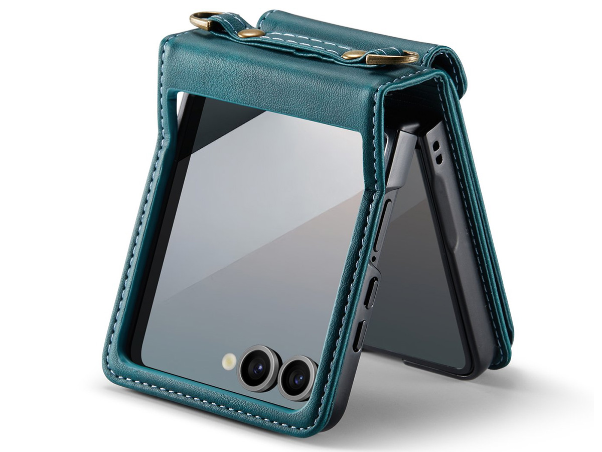 CaseMania Crossbody Koord Case Groen - Samsung Galaxy Z Flip 7 hoesje