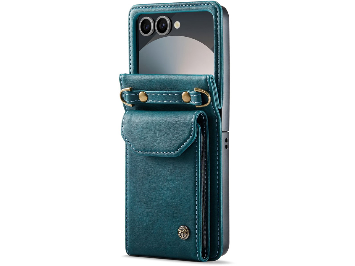 CaseMania Crossbody Koord Case Groen - Samsung Galaxy Z Flip 7 hoesje