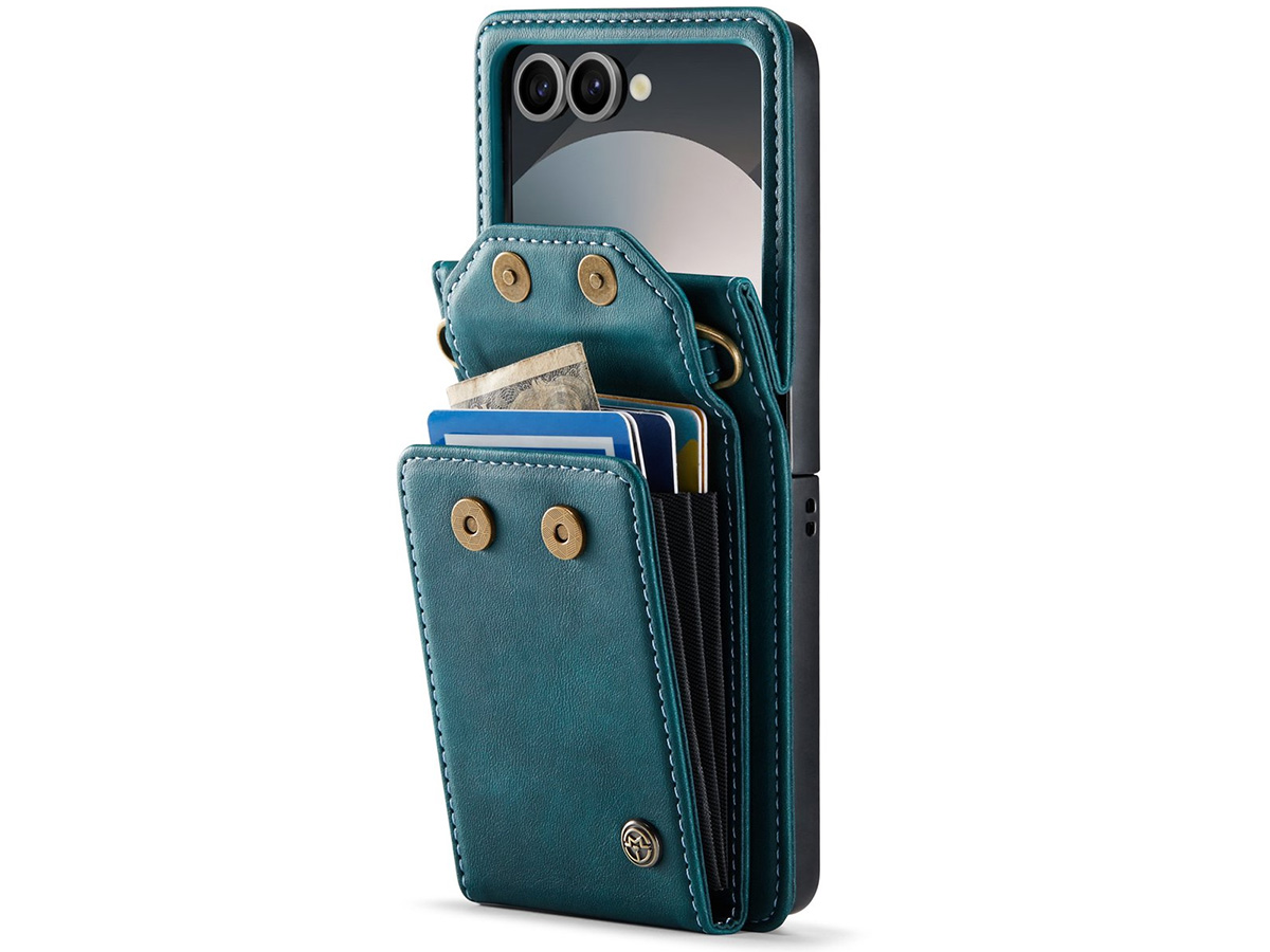 CaseMania Crossbody Koord Case Groen - Samsung Galaxy Z Flip 7 hoesje