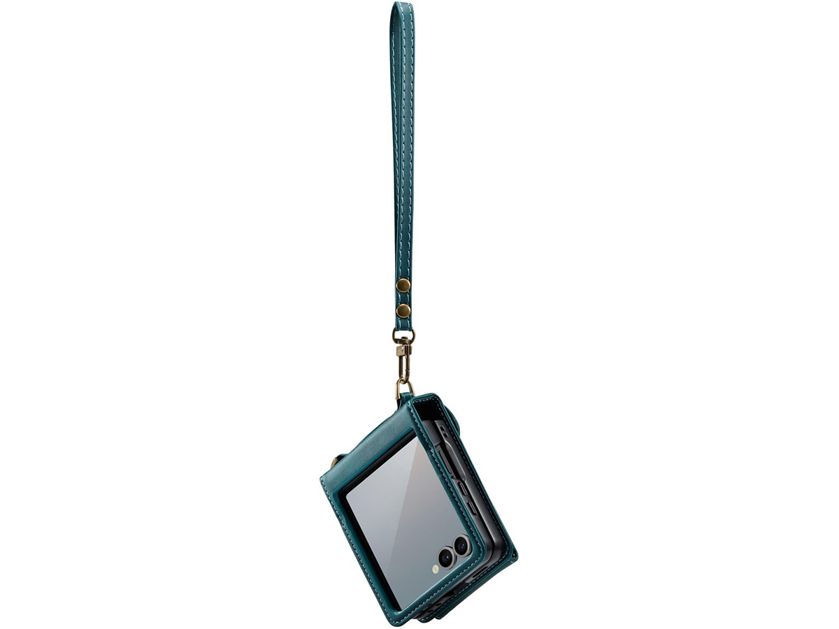 CaseMania Crossbody Koord Case Groen - Samsung Galaxy Z Flip 7 hoesje