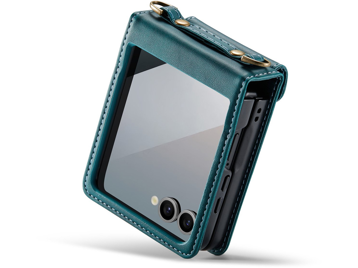 CaseMania Crossbody Koord Case Groen - Samsung Galaxy Z Flip 7 hoesje