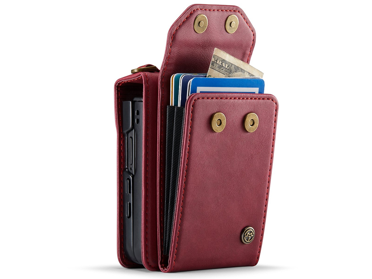 CaseMania Crossbody Koord Case Rood - Samsung Galaxy Z Flip 7 hoesje