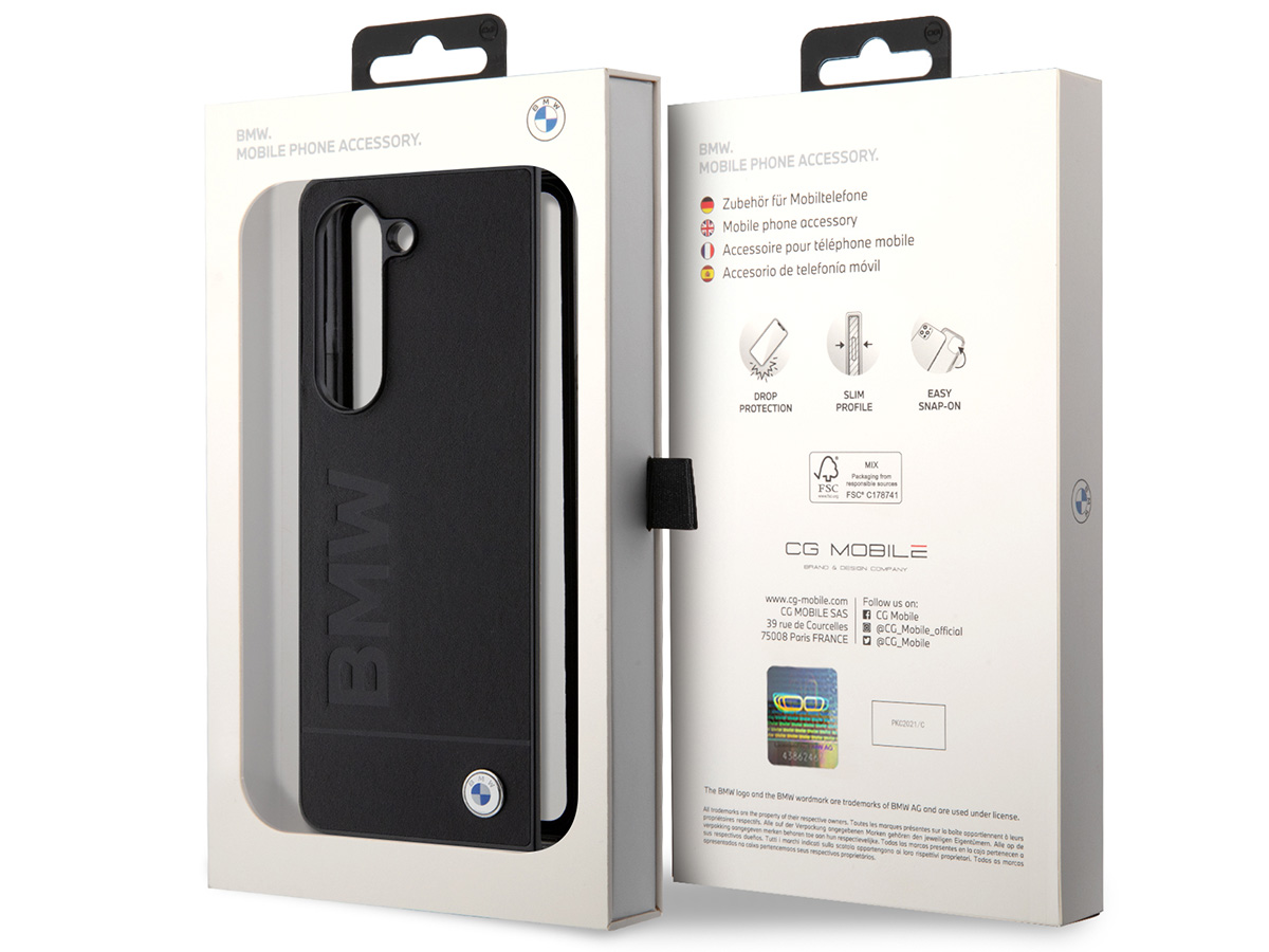 BMW Signature Leather Case - Samsung Galaxy Z Fold 5 hoesje