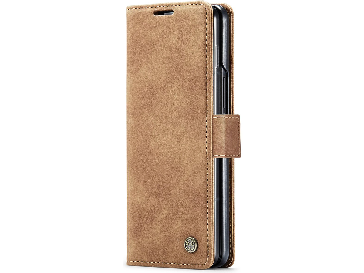 CaseMania Vintage Slim Bookcase Bruin - Samsung Galaxy Z Fold 5 hoesje