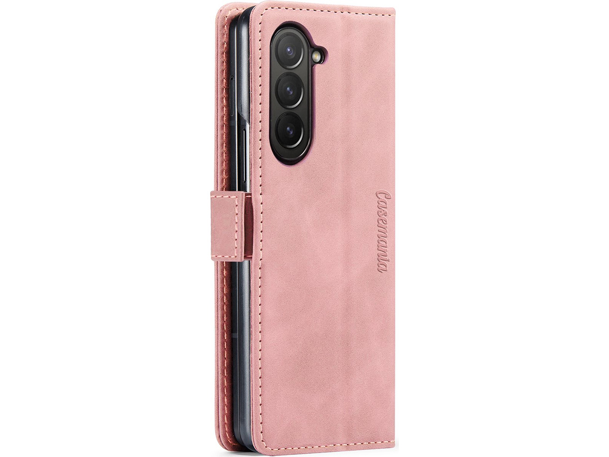 CaseMania Vintage Slim Bookcase Roze - Samsung Galaxy Z Fold 5 hoesje