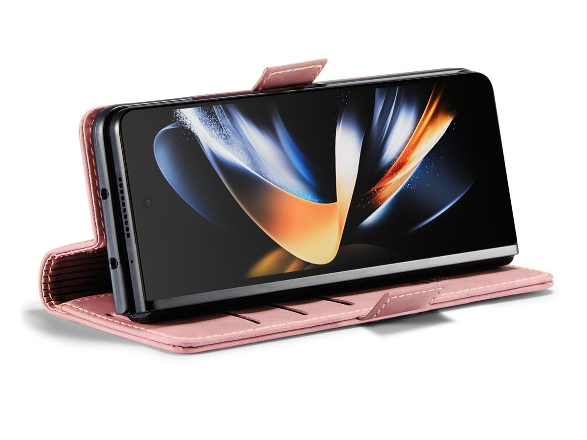 CaseMania Vintage Slim Bookcase Roze - Samsung Galaxy Z Fold 5 hoesje