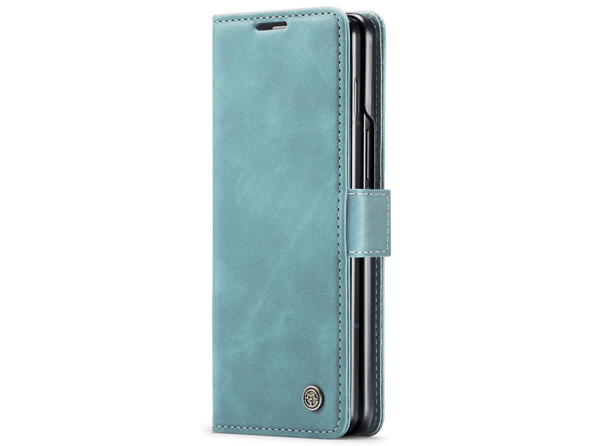 CaseMania Vintage Slim Bookcase Aqua - Samsung Galaxy Z Fold 7 hoesje