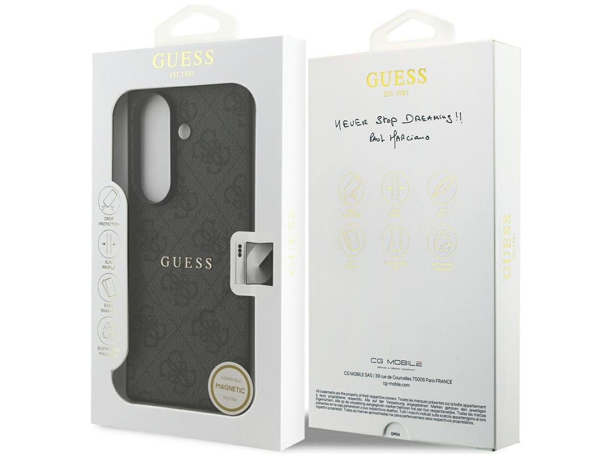 Guess 4G Monogram MagSafe Case Grijs - Samsung Galaxy Z Fold 7 hoesje