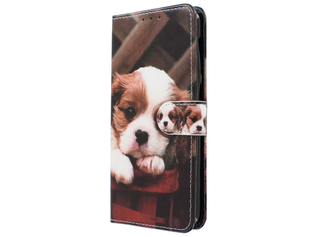 Book Case Mapje Hondje Puppy - Samsung Galaxy A10 hoesje