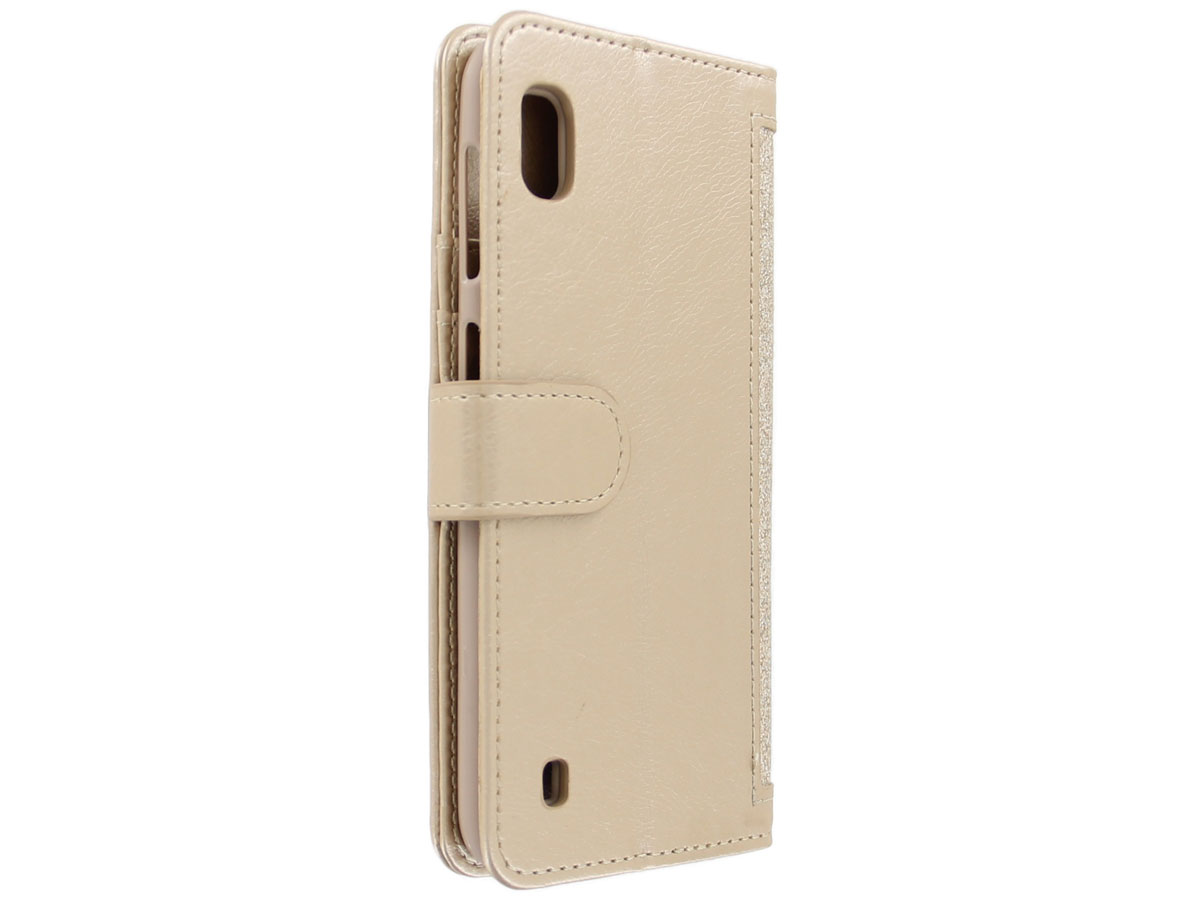 Glitsie Zip Case met Rits Goud - Samsung Galaxy A10 hoesje