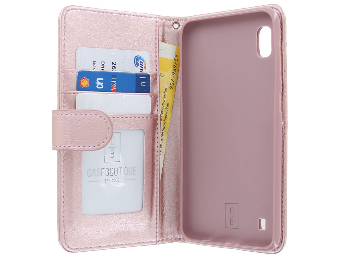 Glitsie Zip Case met Rits Rosé - Samsung Galaxy A10 hoesje