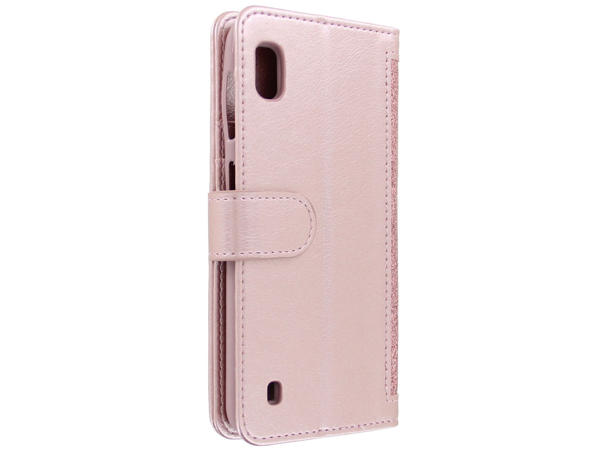 Glitsie Zip Case met Rits Rosé - Samsung Galaxy A10 hoesje