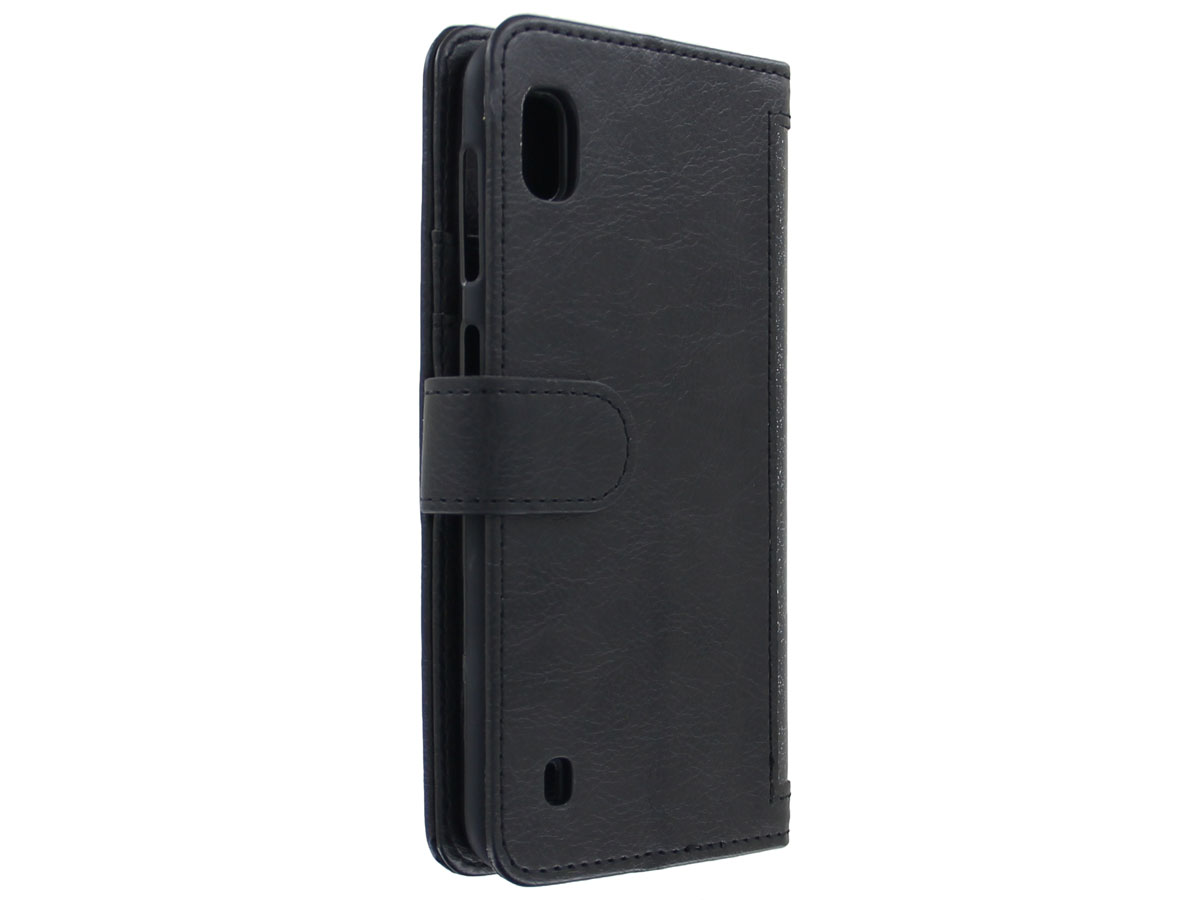 Glitsie Zip Case met Rits Zwart - Samsung Galaxy A10 hoesje