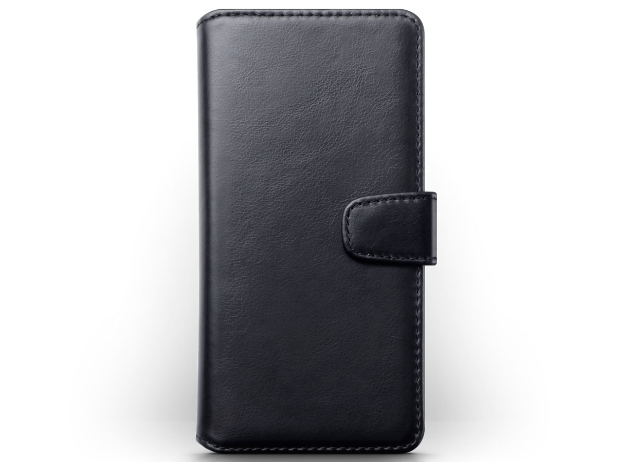 CaseBoutique Leather Wallet Zwart Leer - Galaxy A10 hoesje