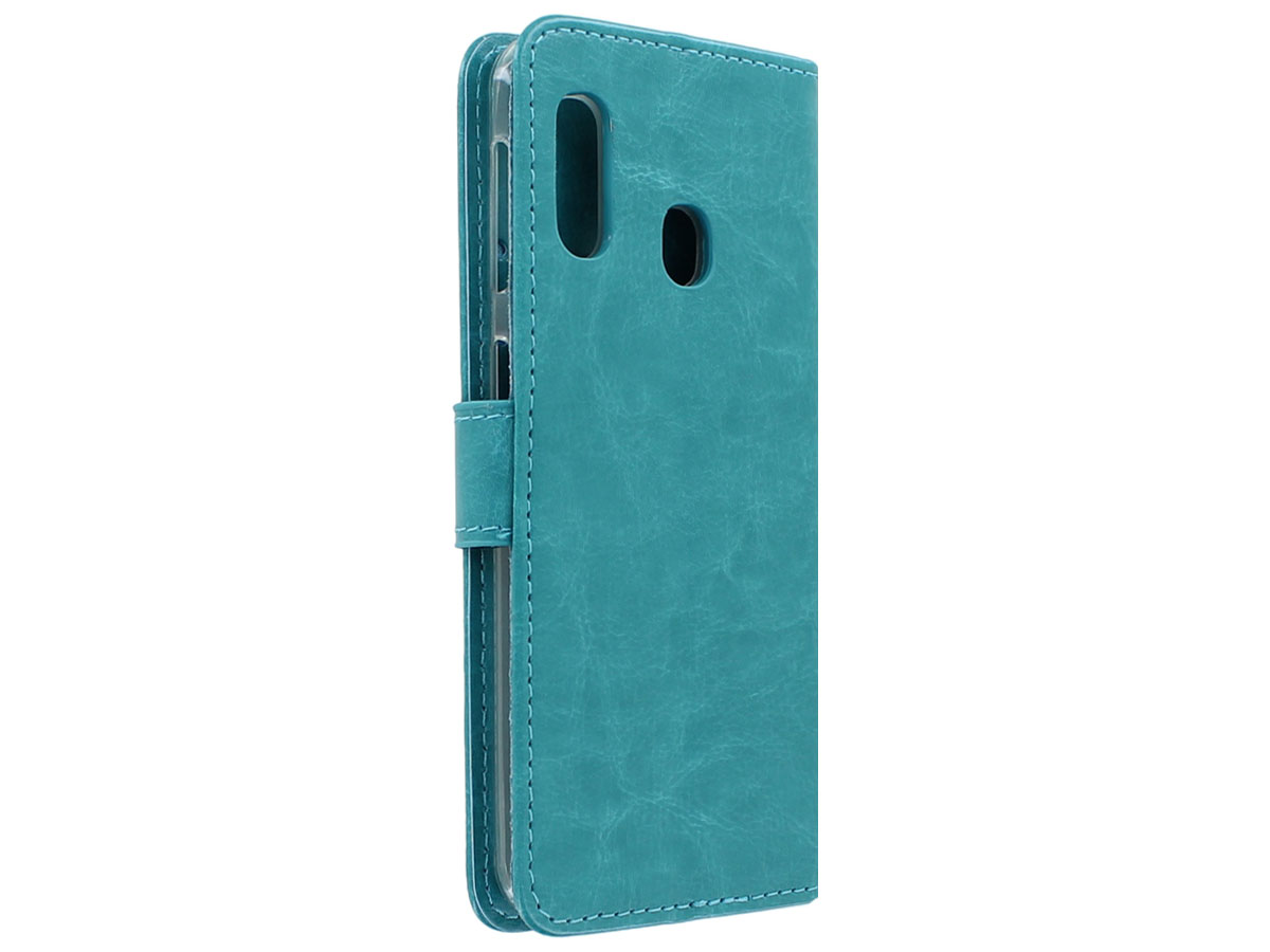 Book Case Mapje Turquoise - Samsung Galaxy A20e hoesje