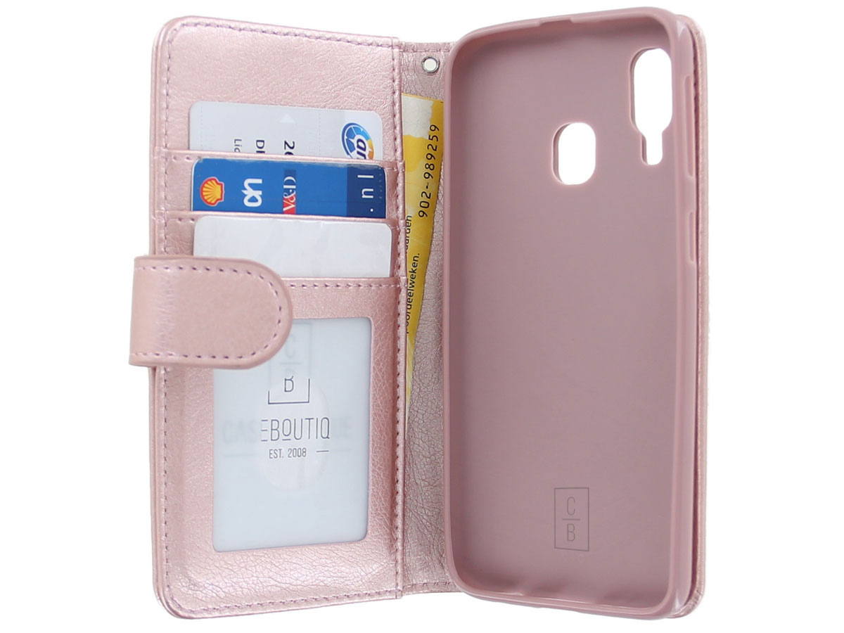 Glitsie Zip Case met Rits Rosé - Samsung Galaxy A20e hoesje