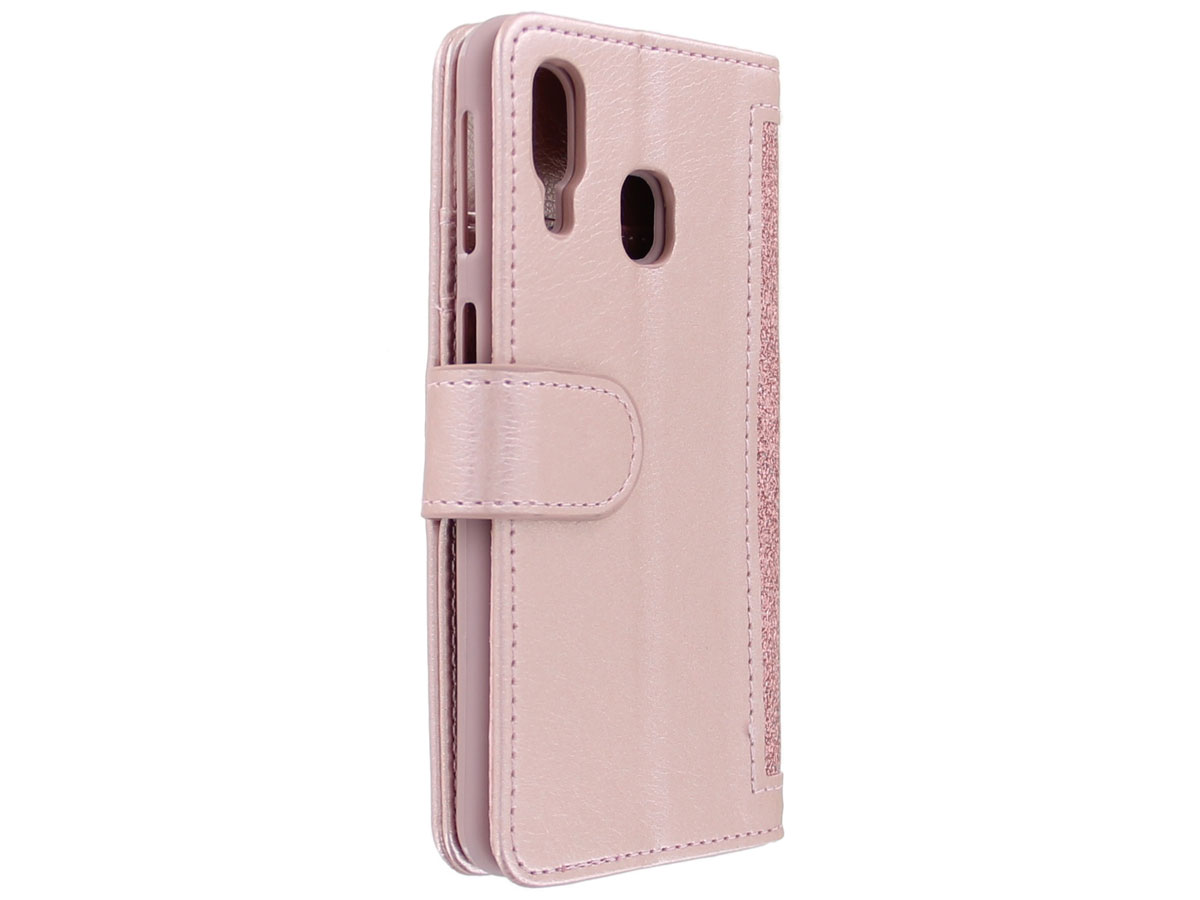 Glitsie Zip Case met Rits Rosé - Samsung Galaxy A20e hoesje