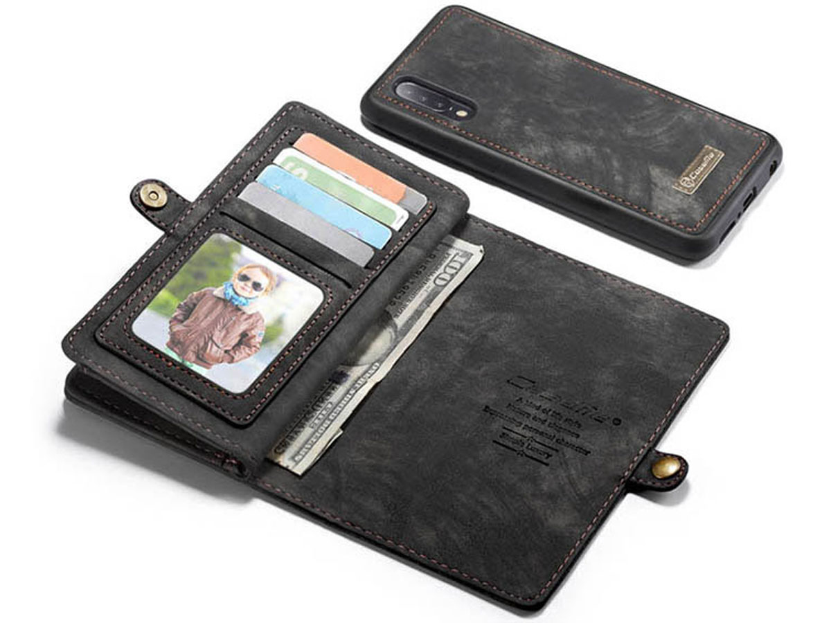 CaseMe 2in1 Wallet Ritsvak Case Zwart - Samsung Galaxy A30s Hoesje