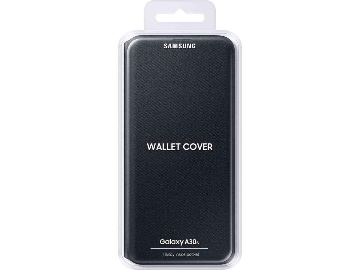 Originele Samsung Galaxy A30s Wallet Cover Hoesje Zwart