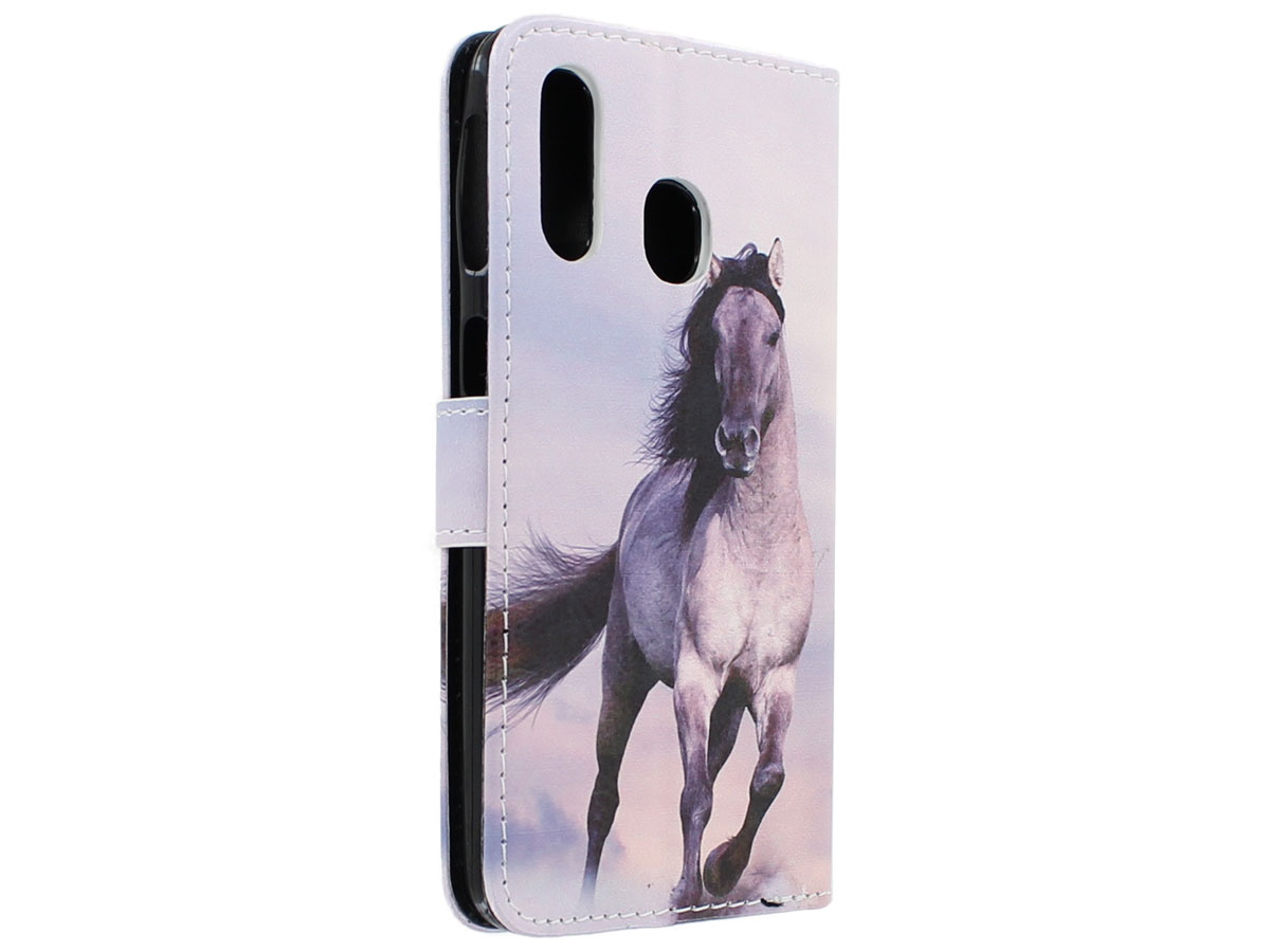 Book Case Mapje Paard Horse - Samsung Galaxy A40 hoesje
