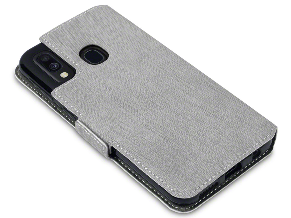 CaseBoutique Slim Wallet Case Grijs - Galaxy A40 hoesje