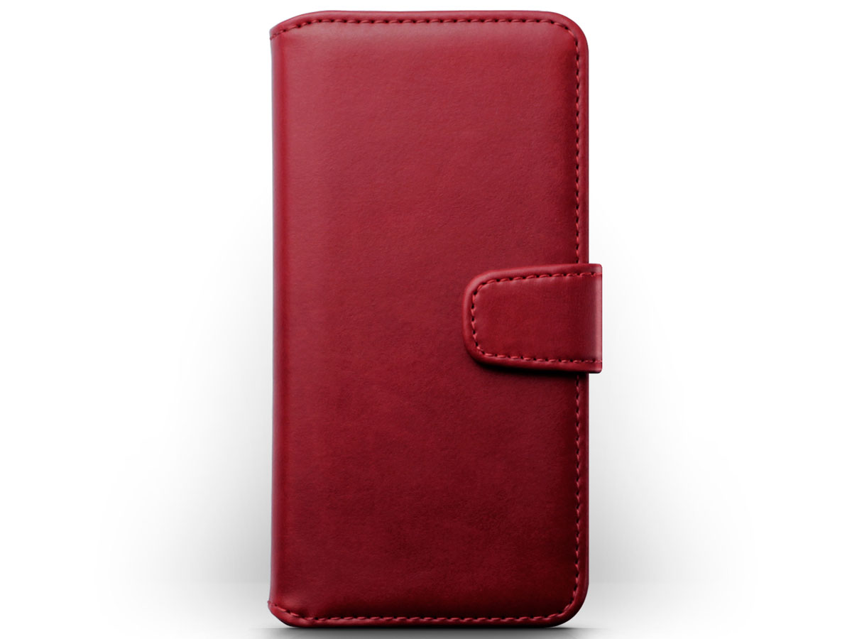 CaseBoutique Leather Wallet Rood Leer - Galaxy A40 hoesje