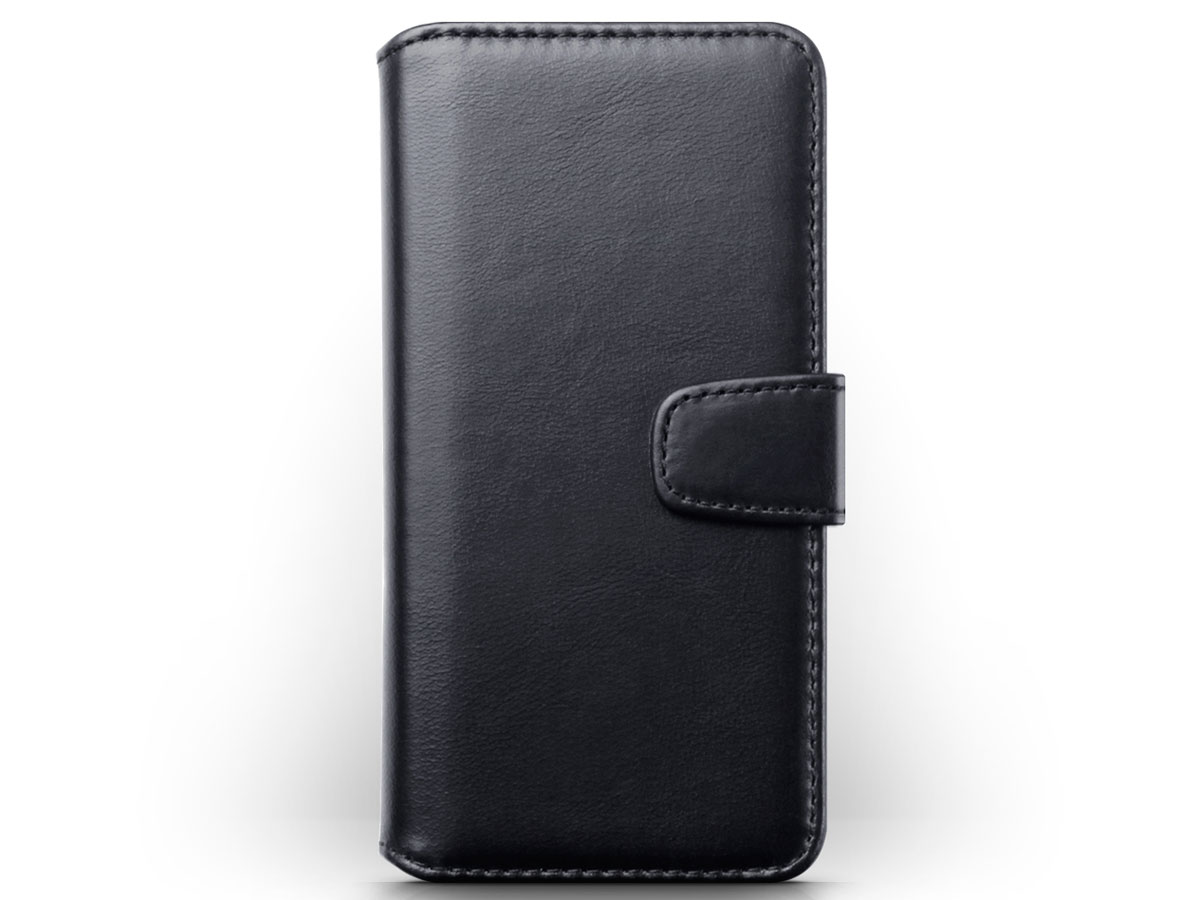 CaseBoutique Leather Wallet Zwart Leer - Galaxy A40 hoesje