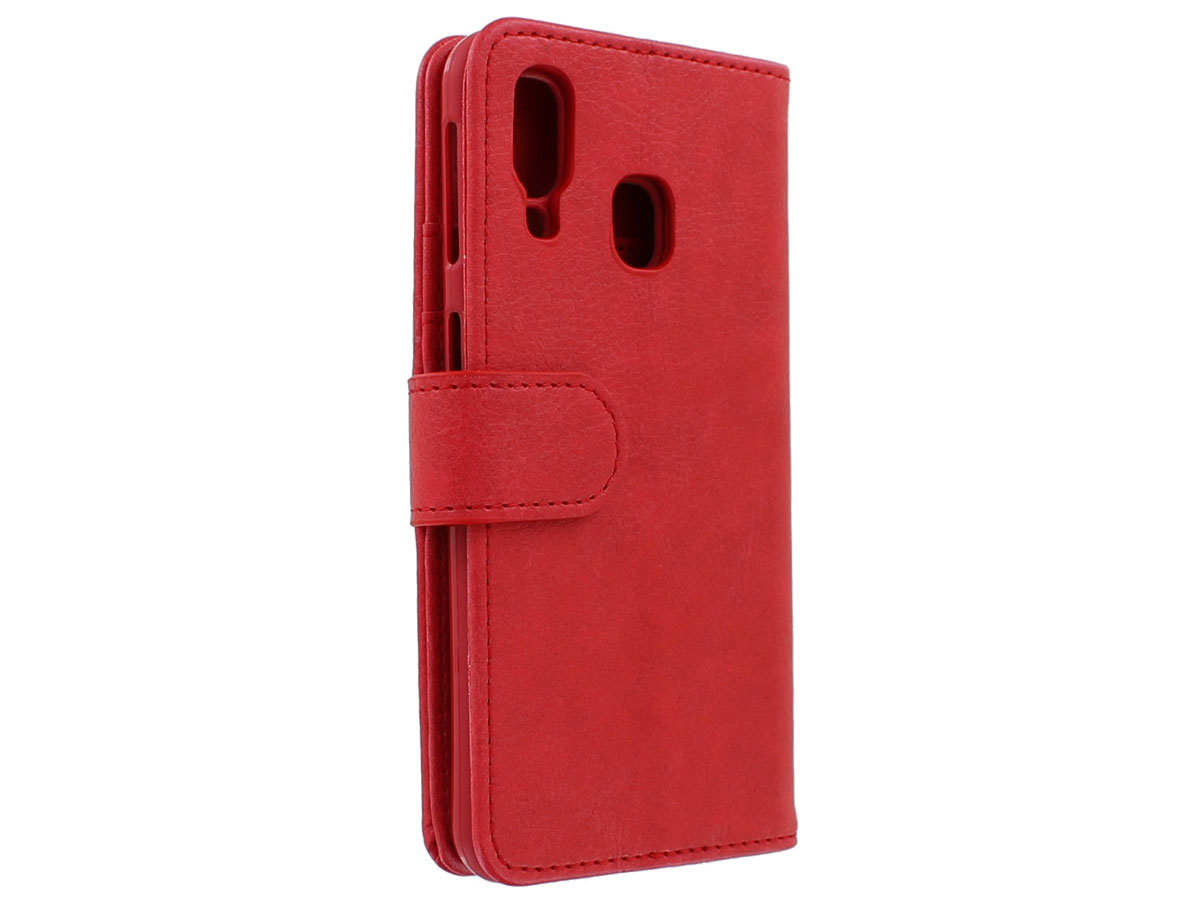 Book Case met Ritsvakje Rood - Samsung Galaxy A40 hoesje